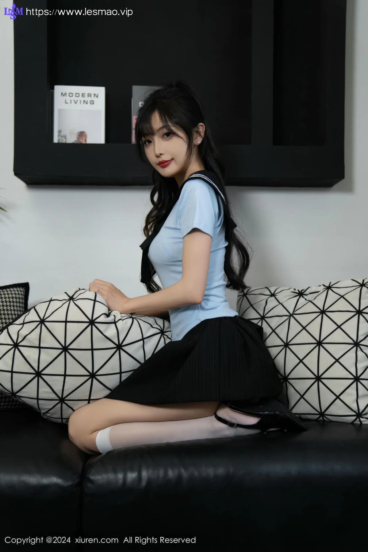 XiuRen 秀人 No.9151 林星阑 蓝色JK制服性感写真 - 5