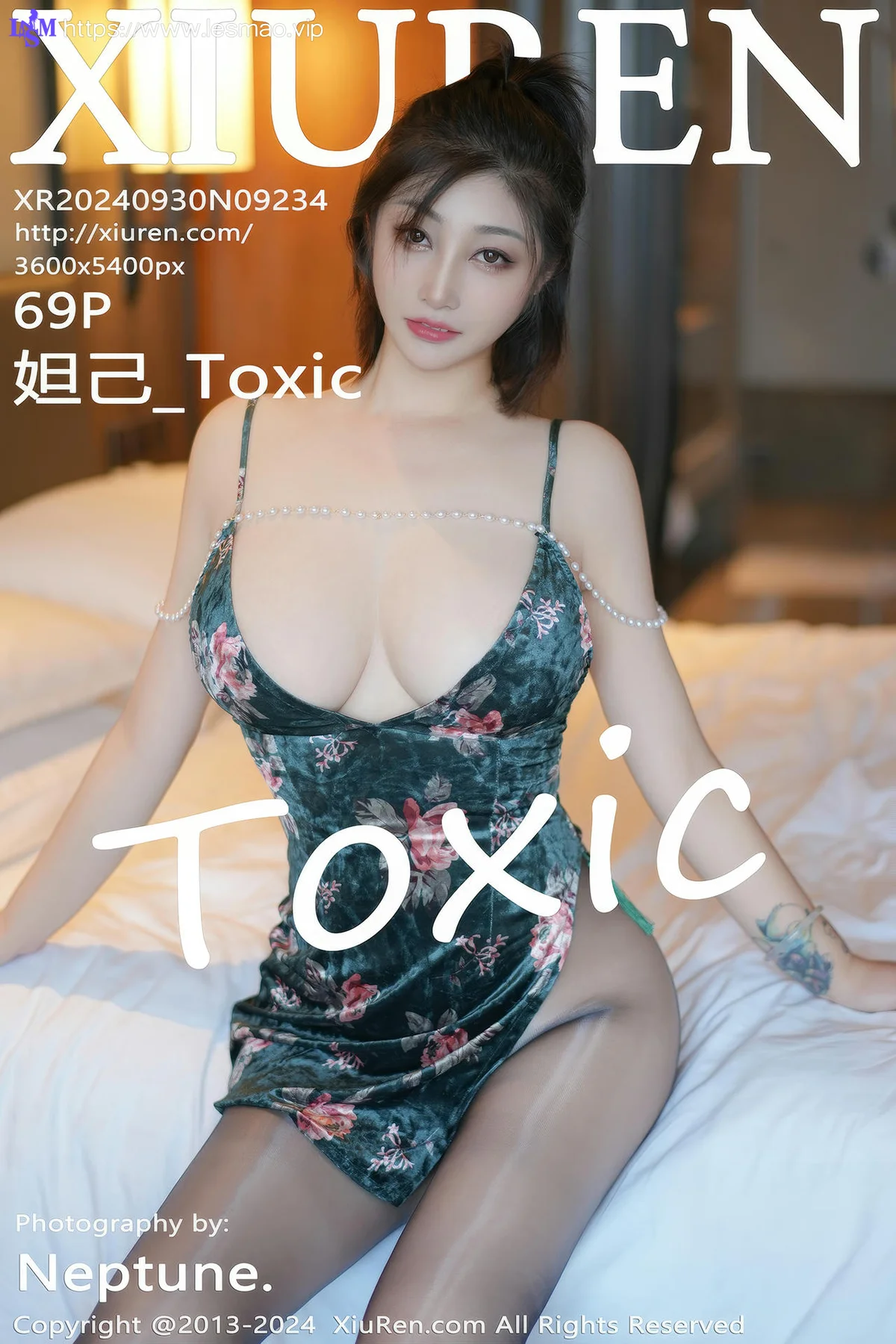 XiuRen 秀人 No.9234 妲己Toxic 绿色花纹吊带 - 10