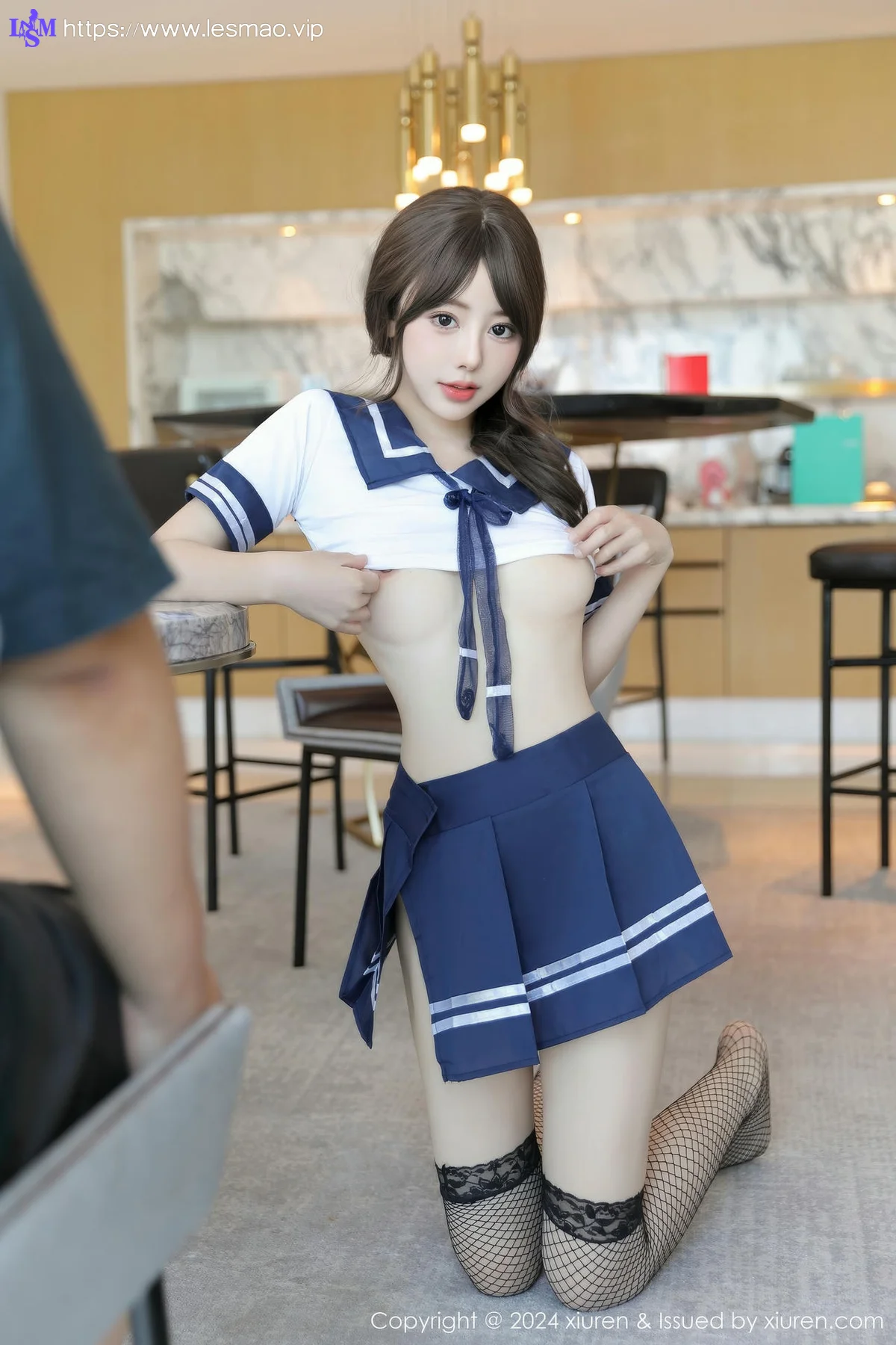 XiuRen 秀人 No.9238 桃妖夭 白色学妹制服 - 8