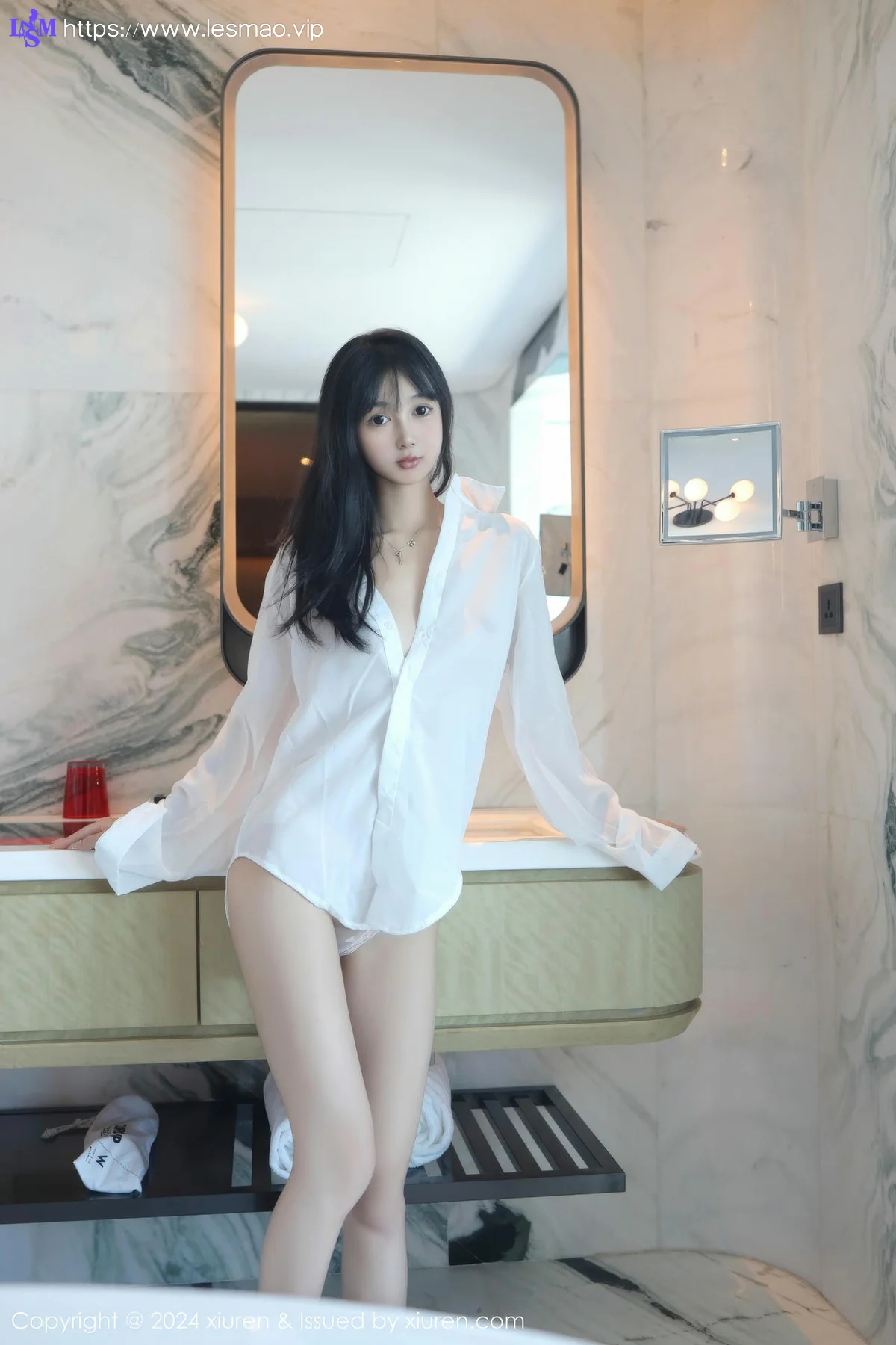 XiuRen 秀人 No.9251 林好好 首套写真白色衬衣萝莉 - 8