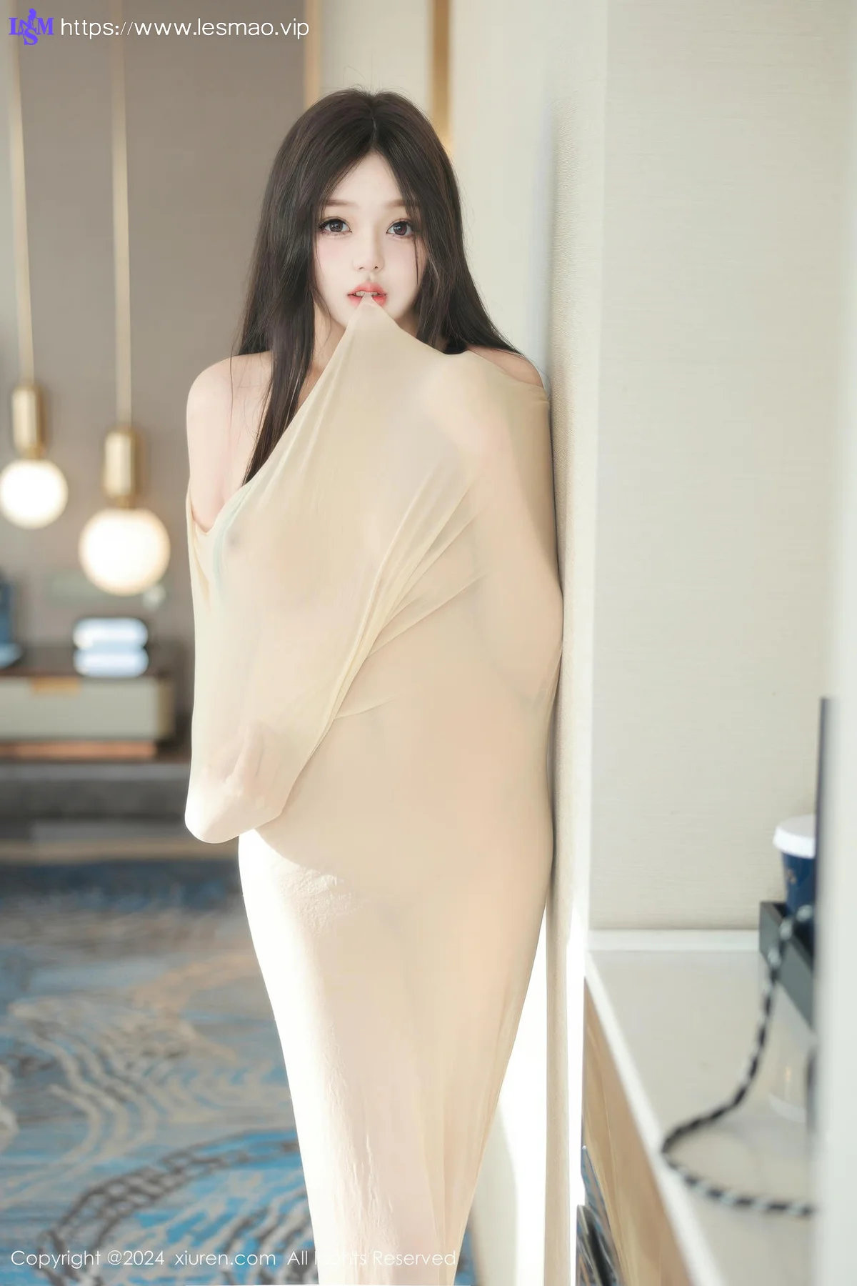 XiuRen 秀人 No.9337 柚柚小奶瓶 透视肉色丝袜连体 - 3