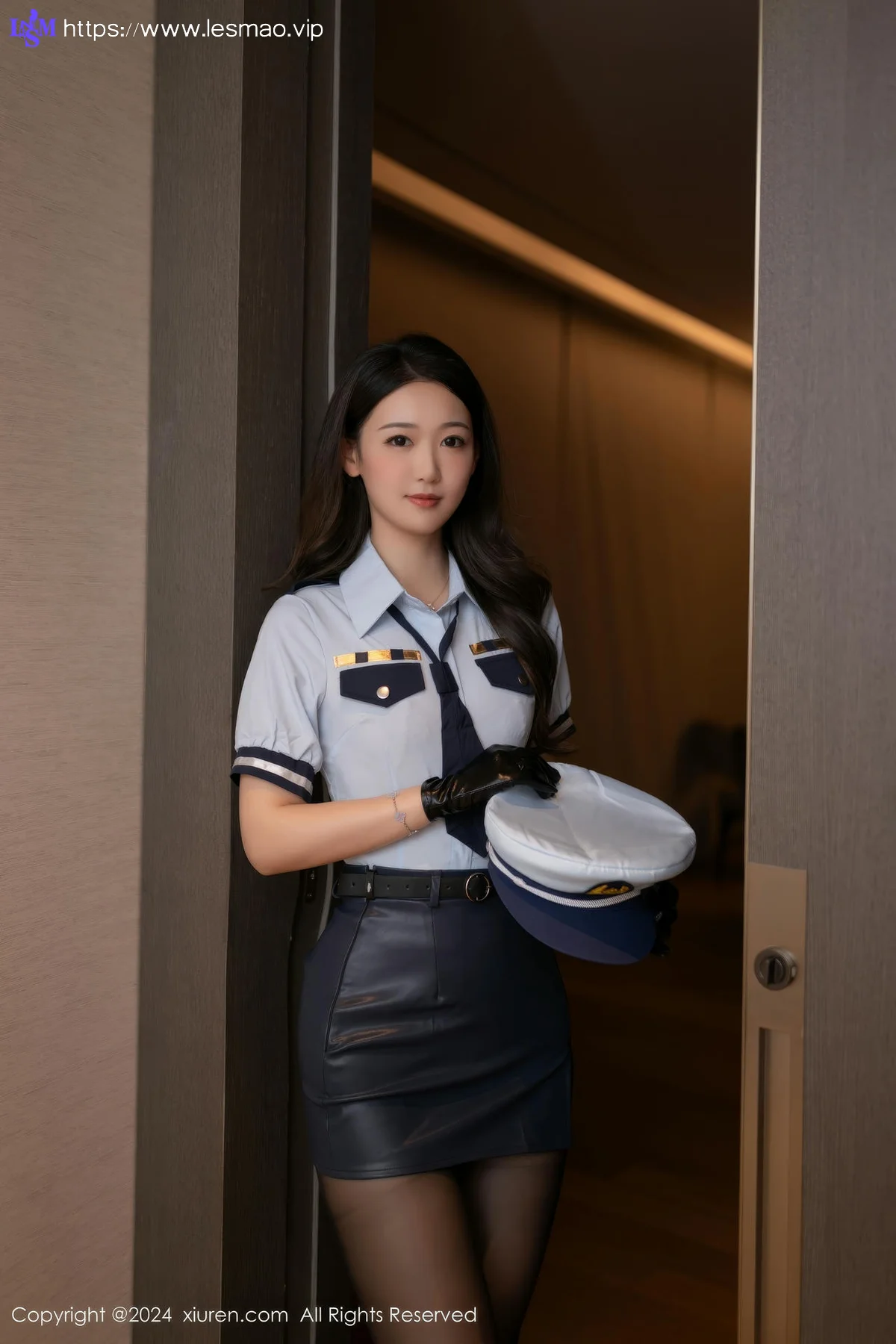 XiuRen 秀人 No.9356 唐安琪制服警花写真黑丝 - 8