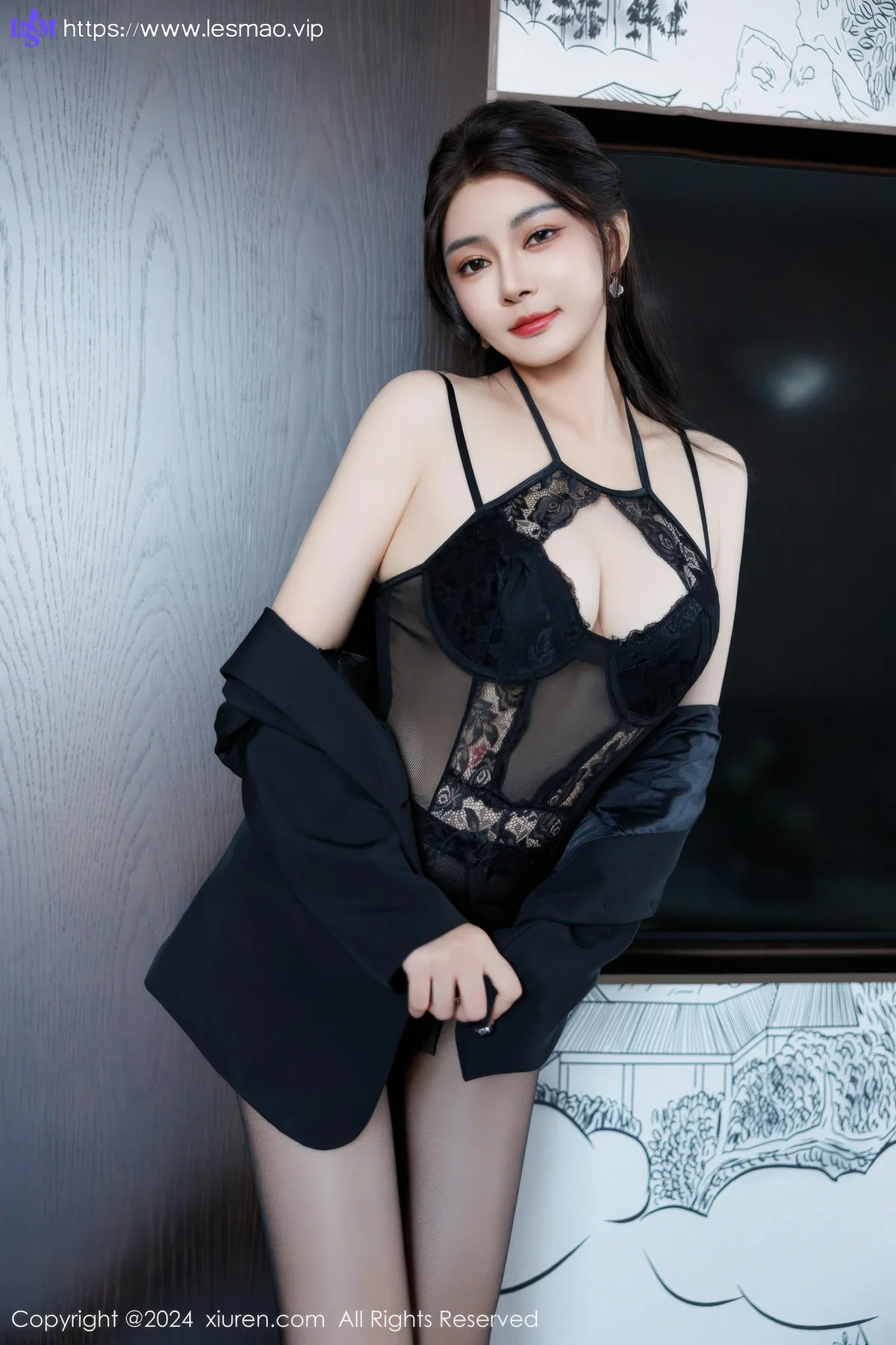 XiuRen 秀人 No.9405 凯竹Quinn爆乳黑丝ol写真 - 7