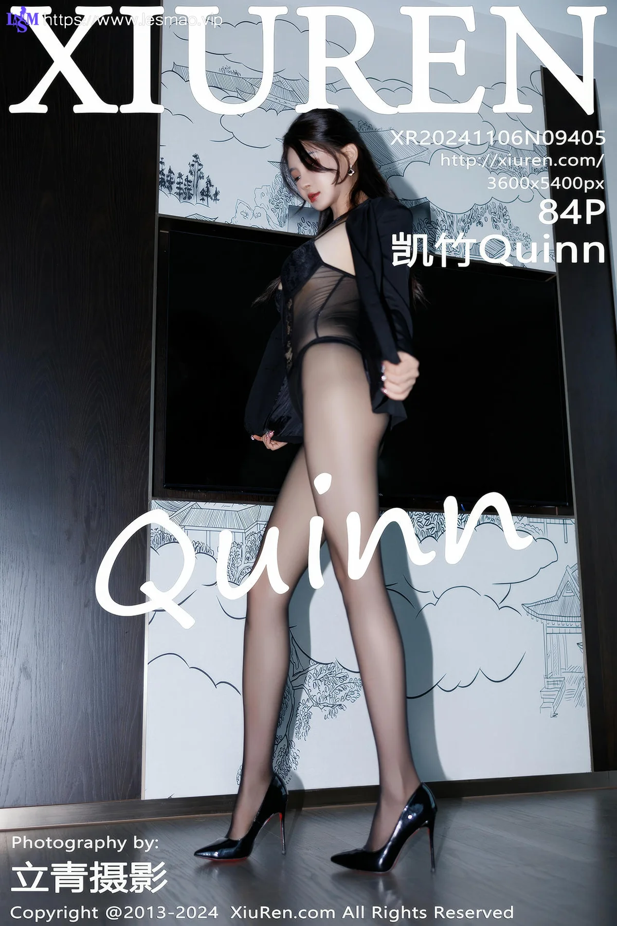 XiuRen 秀人 No.9405 凯竹Quinn爆乳黑丝ol写真 - 5