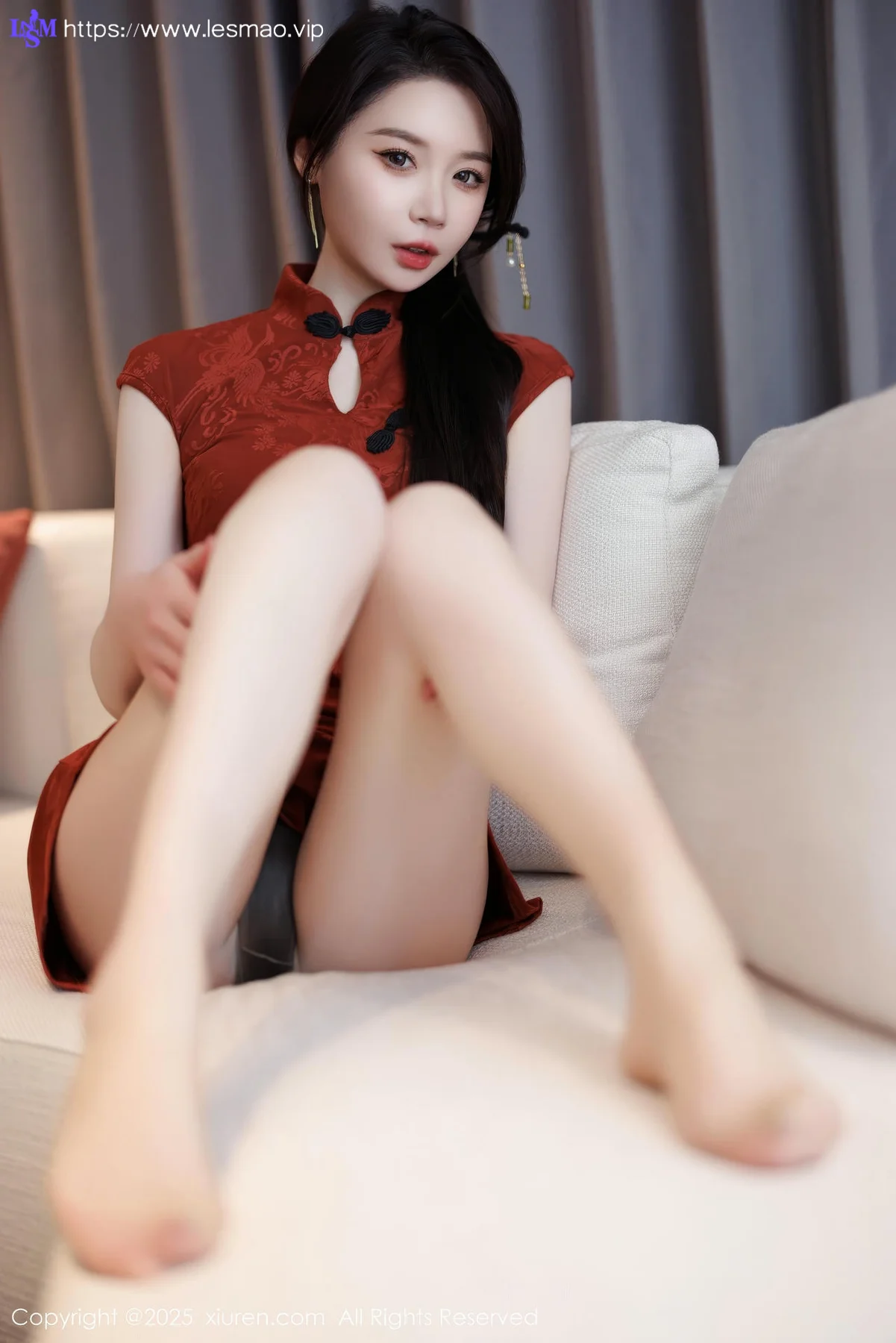 XiuRen 秀人 No.9812 梦心玥红色内衣私房 - 8