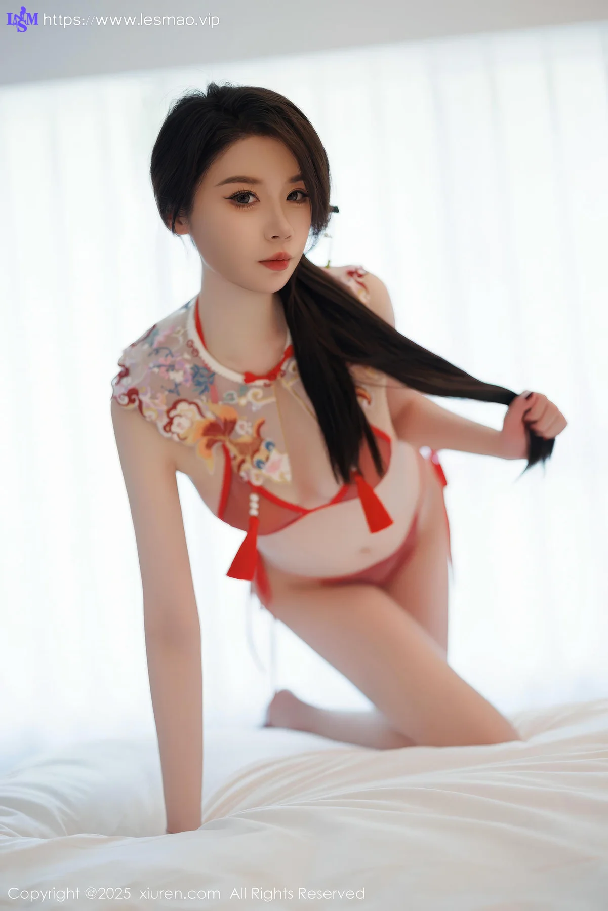 XiuRen 秀人 No.9812 梦心玥红色内衣私房 - 6