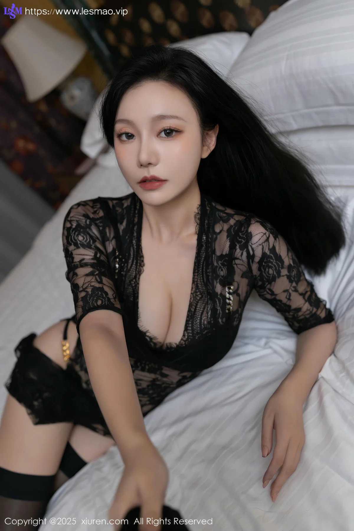 XiuRen 秀人 No.9842 安然anran 性感黑色蕾丝 - 4