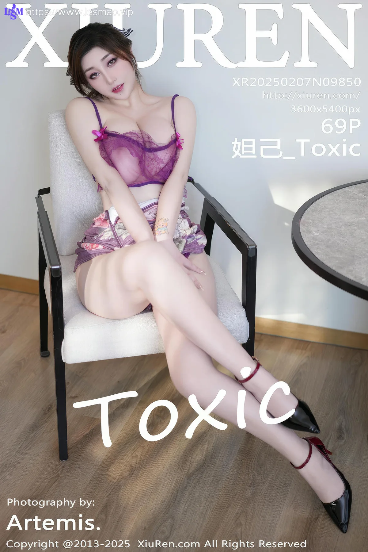 XiuRen 秀人 No.9850 妲己Toxic 紫色连衣裙诱惑妩媚 - 10