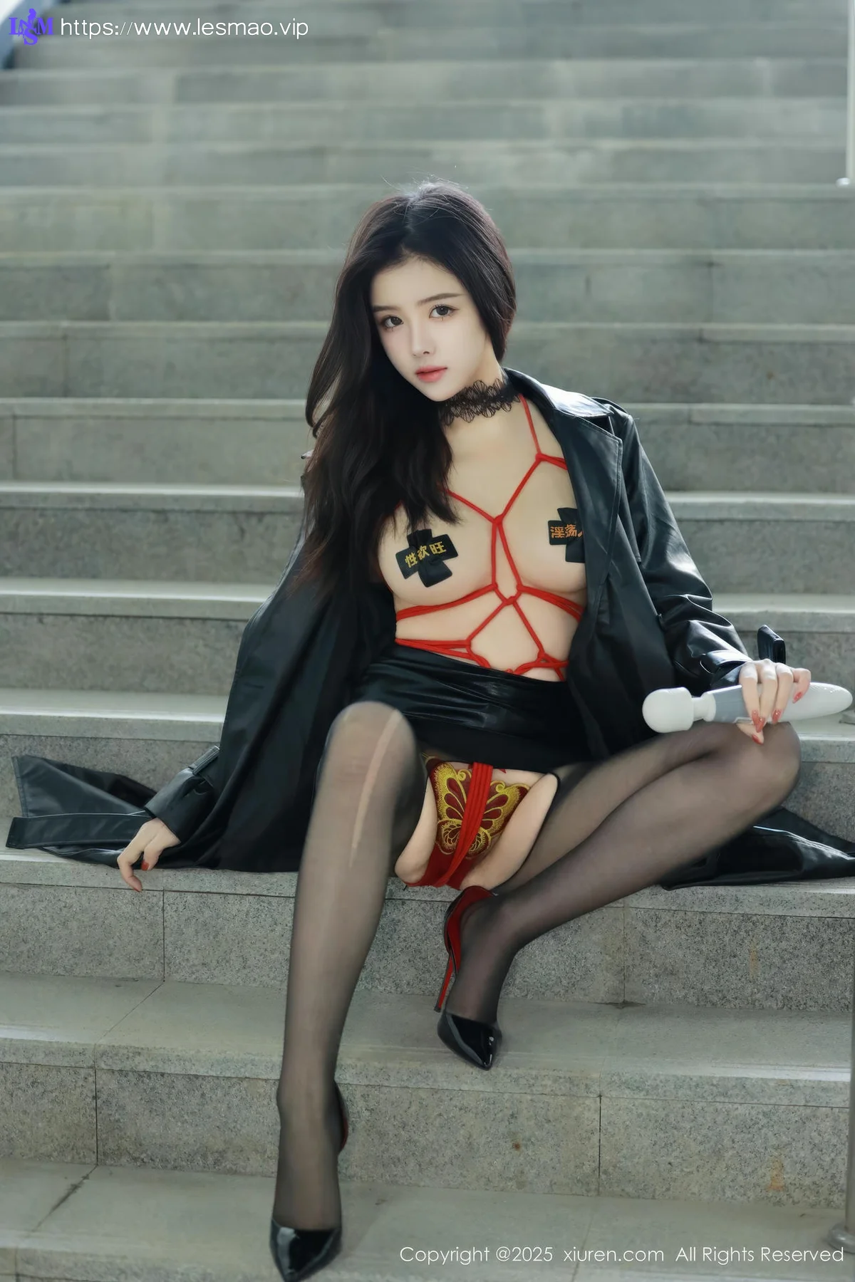 XiuRen 秀人 No.9855 唐翩翩 极致美腿乳贴情趣 - 4