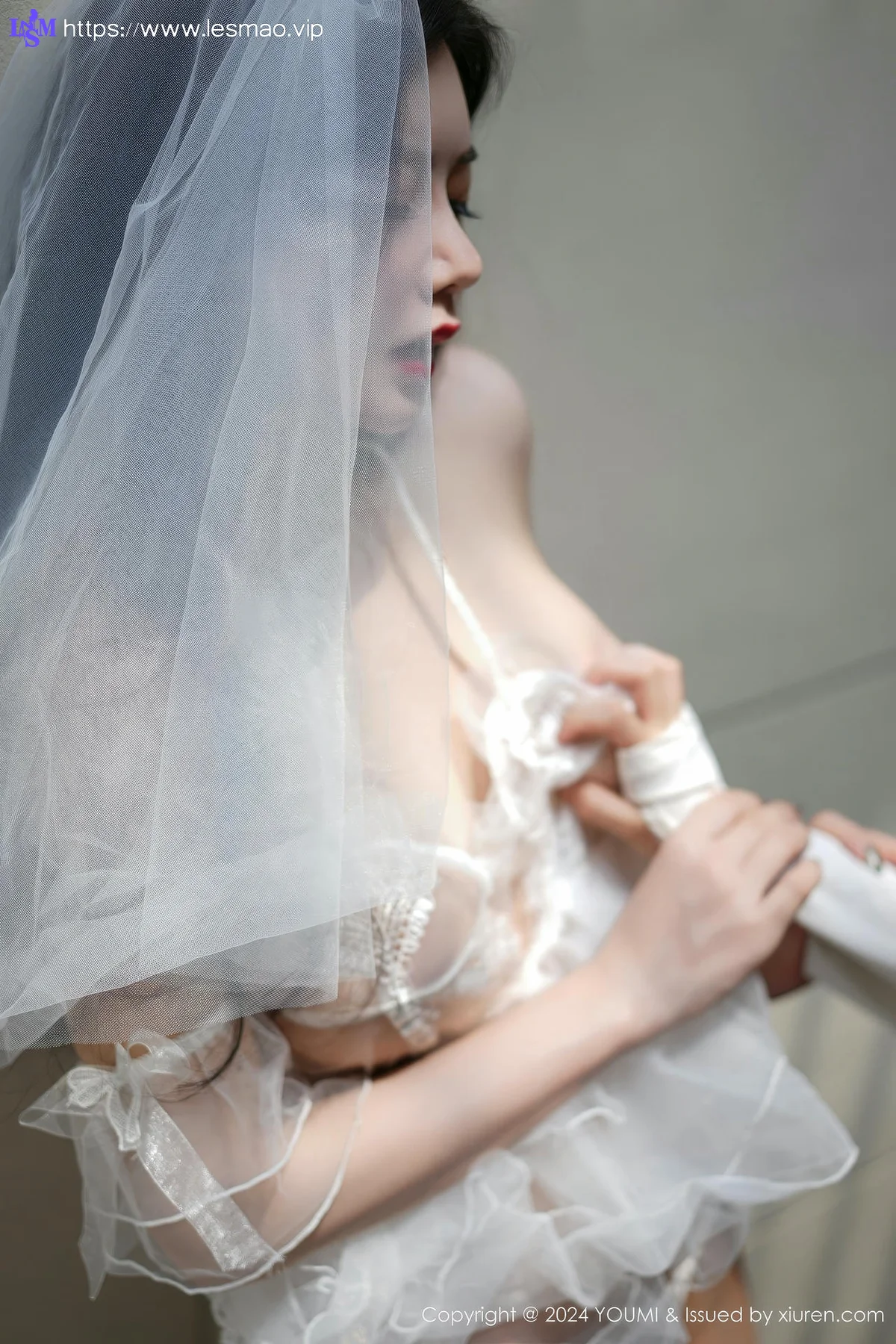 YOUMI 尤蜜荟 Vol.1104 心妍小公主 婚纱透视写真 - 9