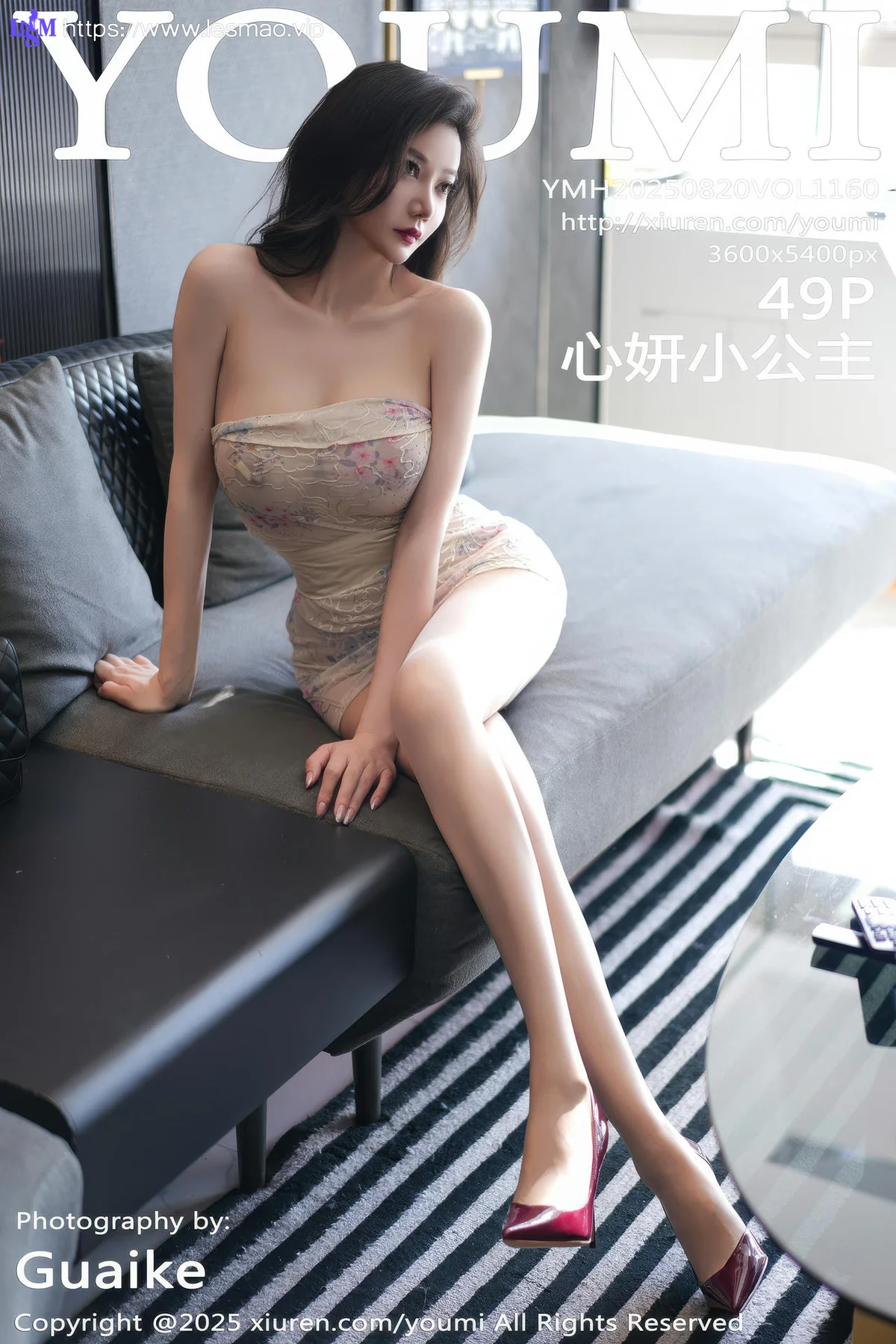 YOUMI 尤蜜荟 Vol.1160 心妍小公主 浅色连衣短裙 - 10