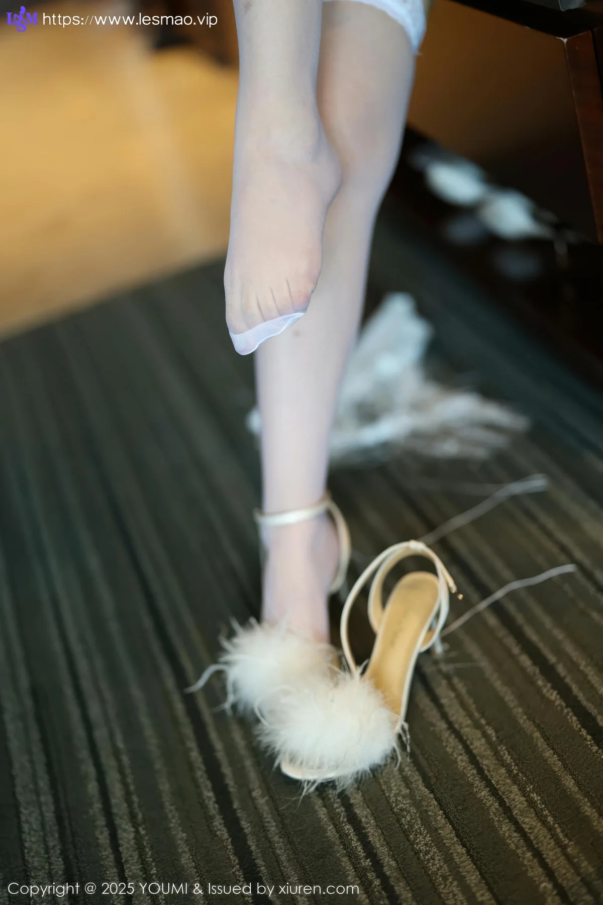 YOUMI 尤蜜荟 Vol.1163 桃桃·夭夭twins 性感白色蕾丝内衣 - 2