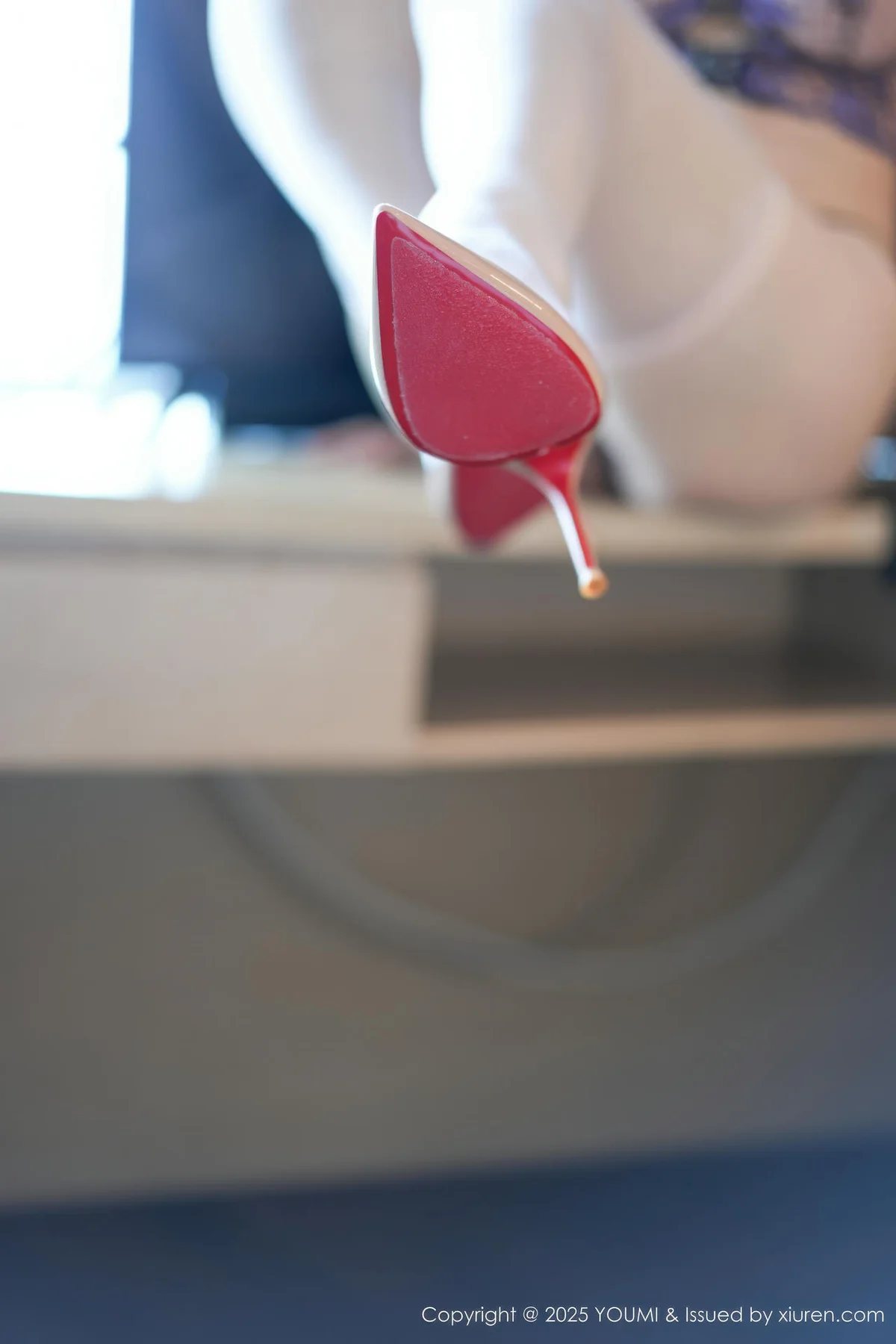 YOUMI 尤蜜荟 Vol.1169 凯竹Quinn 黑色蕾丝波点短裙 - 2