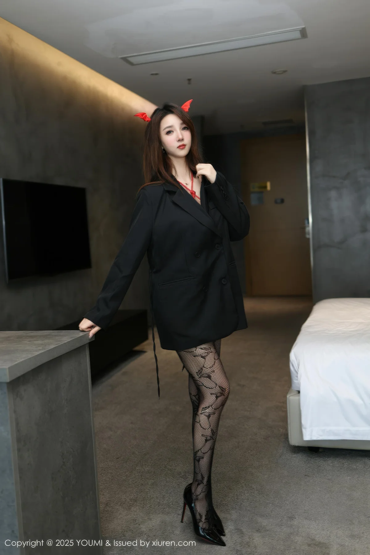 YOUMI 尤蜜荟 Vol.1176 桃桃·夭夭twins 捆绑黑色情趣服饰 - 6