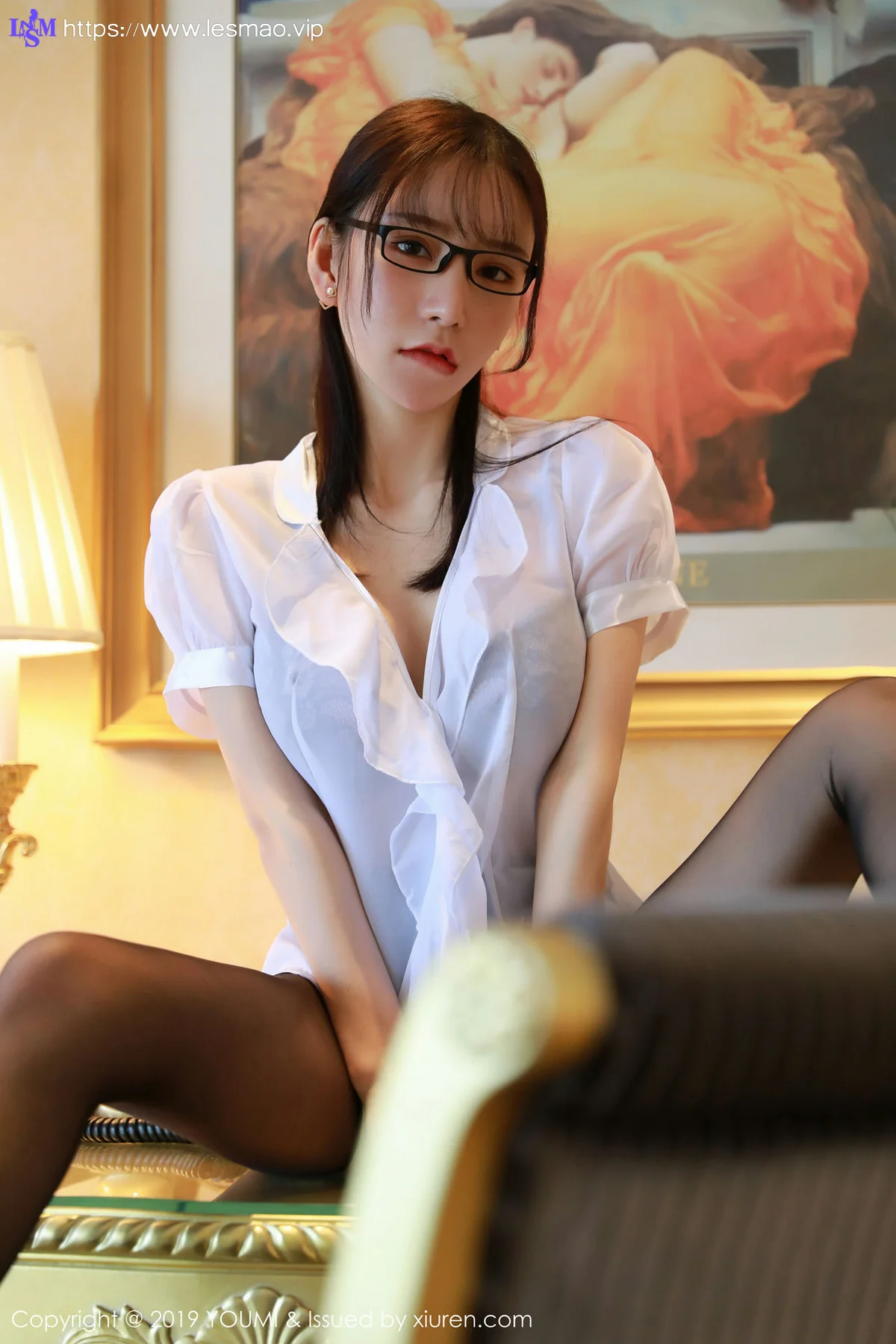 YOUMI 尤蜜荟 Vol.285 周于希Sandy 眼镜ol制服黑丝诱惑 - 4