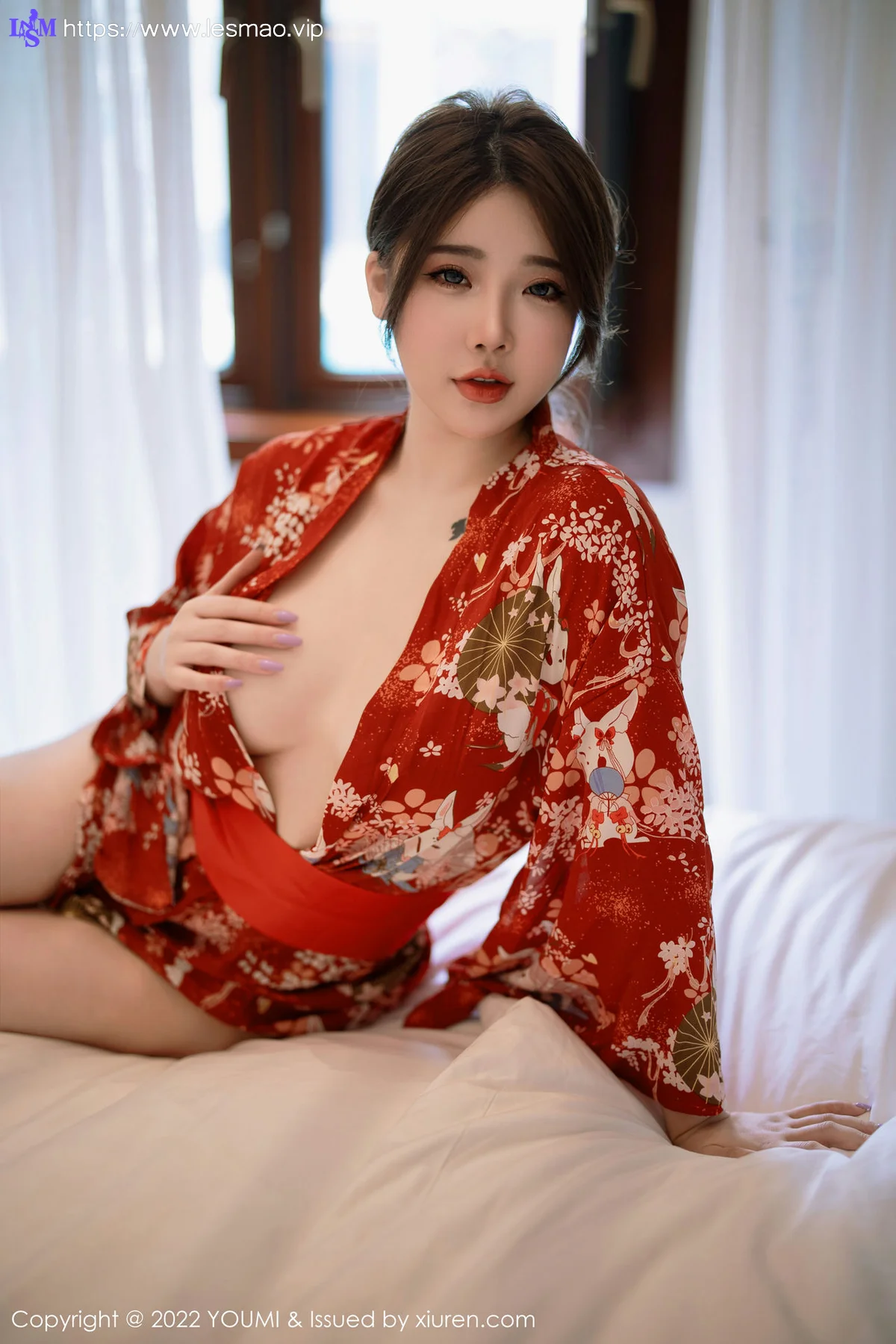 YOUMI 尤蜜荟 Vol.865 小海臀Rena 红色日式和服西双版纳旅拍 - 4
