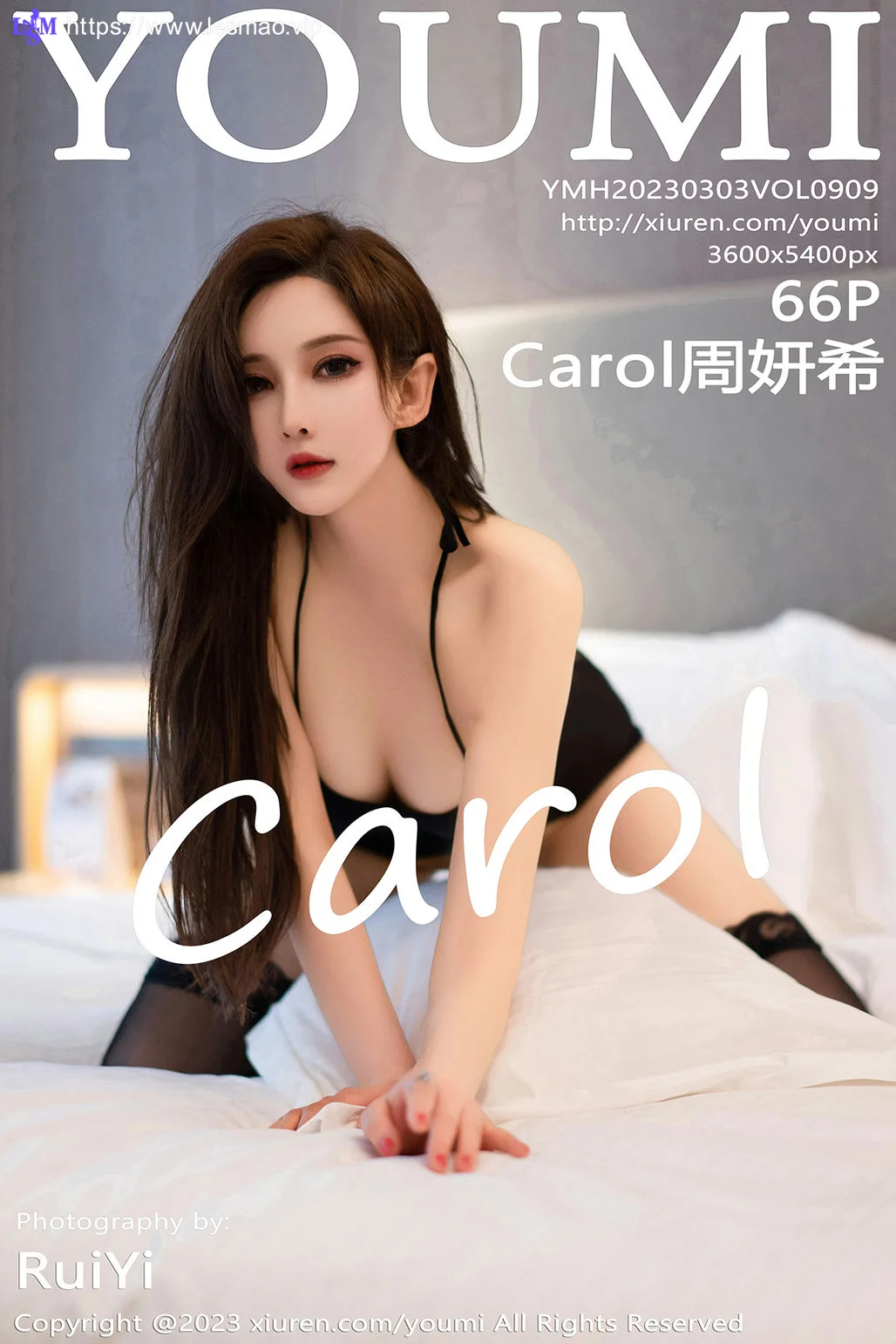 YOUMI 尤蜜荟 Vol.909 Carol周妍希 黑色吊带短裙性感写真22 - 7
