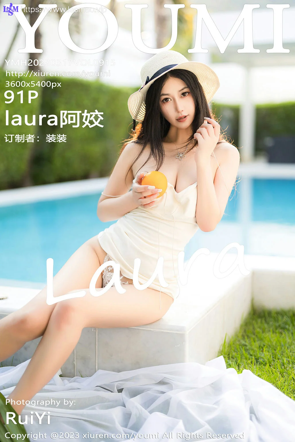 YOUMI 尤蜜荟 Vol.915 laura阿姣 白色吊带短裙性感写真 - 2
