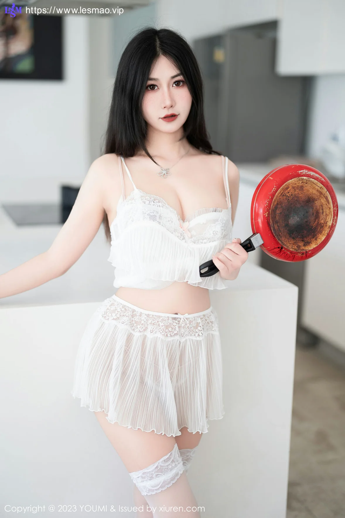 YOUMI 尤蜜荟 Vol.959 laura阿姣 白色网纱服饰泰国旅拍 - 1