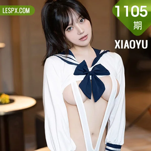 XIAOYU  语画  Vol.1105  豆瓣酱 白色高开叉服饰111