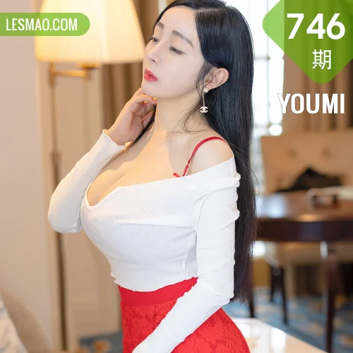 YOUMI 尤蜜荟 Vol.746 红色内衣 允爾 性感写真1